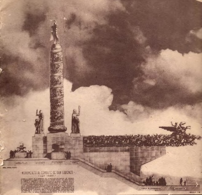 perfil del Monumento al Combate a San Lorezo