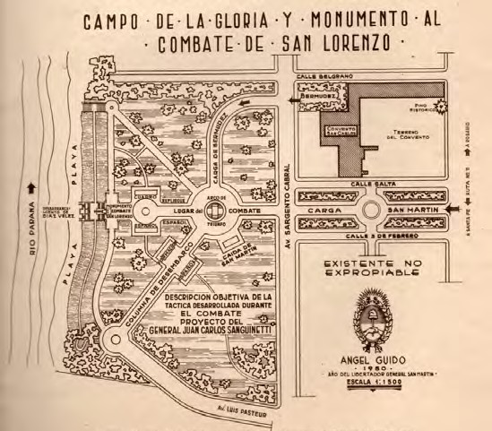 sistematización urbanística del Campo de la Gloria y Monumento al Combate de San Lorenzo