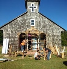 Construcción del nuevo pórtico, 2016