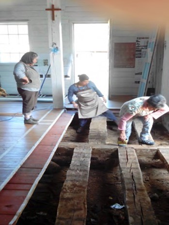 Las tres capas de suelo original, en la primera etapa, 2016