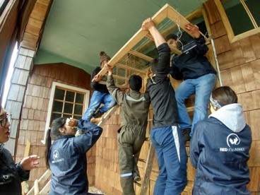 Reforma de la fachada interior, pulido de puertas, 2018