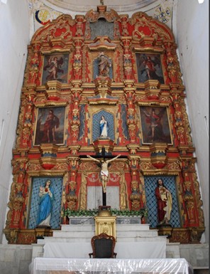 Retablo mayor de la iglesia de Nuestra Señora de la Asunción, Tecoh, Yucatán