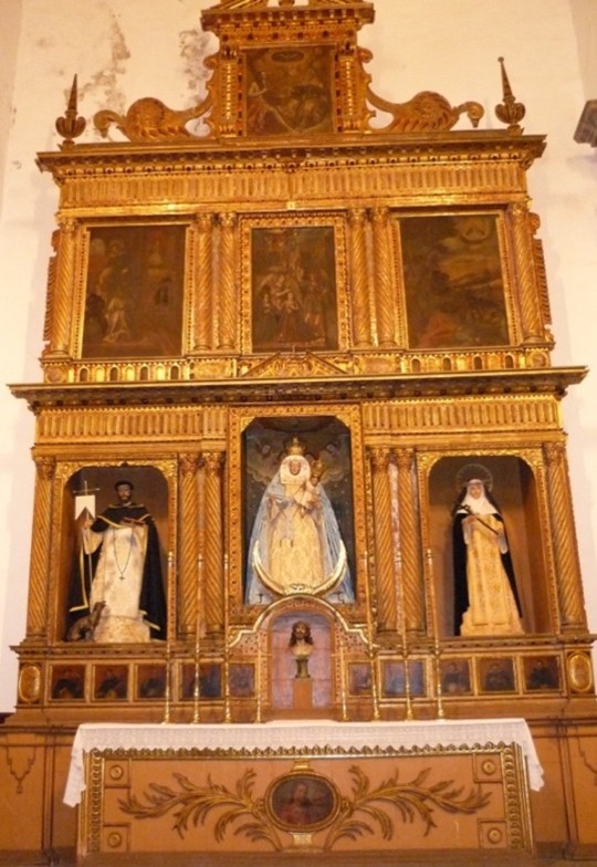 Retablo de Nuestra Señora del Rosario, Juan González de Puga y Gabriel Hernández, 1636, Iglesia de Santa Ana, Garachico (Tenerife, España).