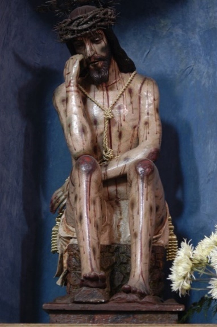 Cristos de la Humildad y Paciencia, Francisco Alonso de la Raya (atrib.), 1641, Iglesia de San Francisco, Garachico) / c. 1680, Iglesia de San Marcos, Icod de los Vinos / siglo XVII, Iglesia de Nuestra Señora de la Luz, Los Silos (Tenerife, España).