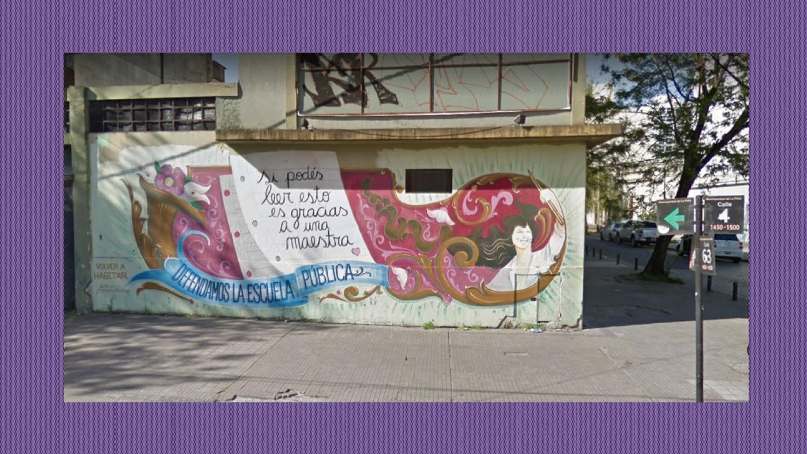 Mural.Defendamos la escuela pública