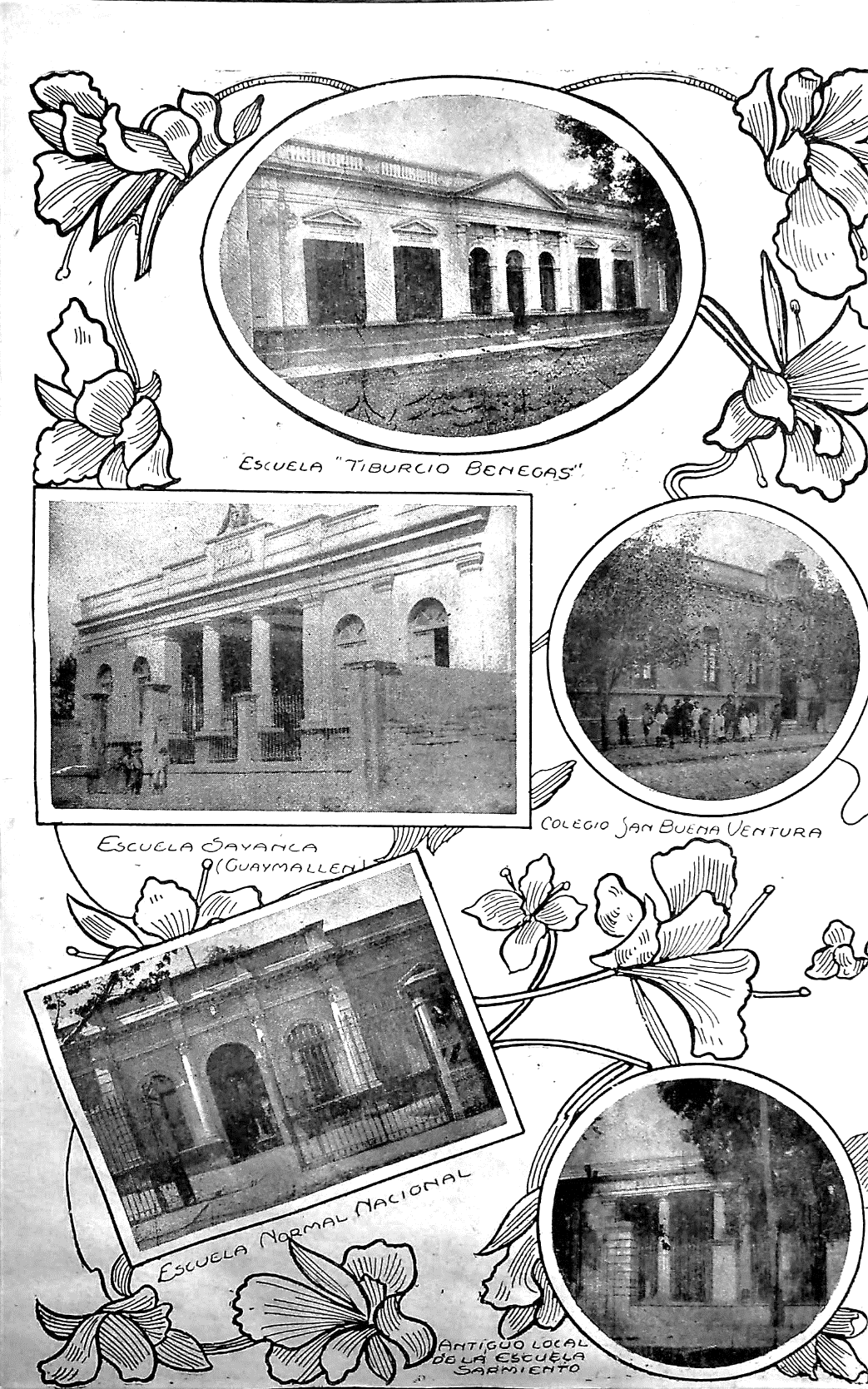 Figura 2. Escuelas ubicadas en el espacio
  urbano