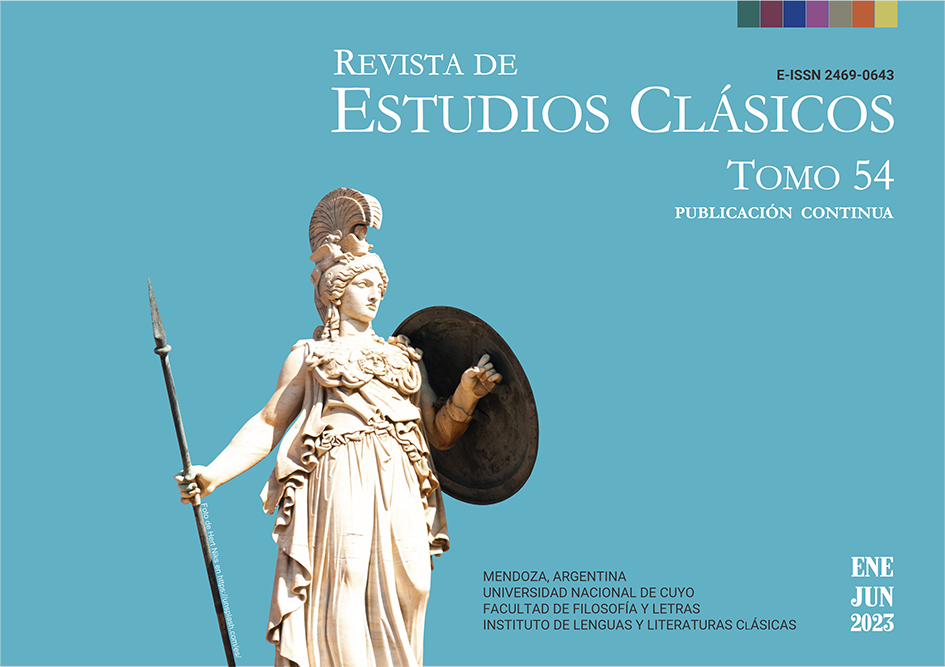 Tapa del tomo 54 de la revista Estudios Clásicos
