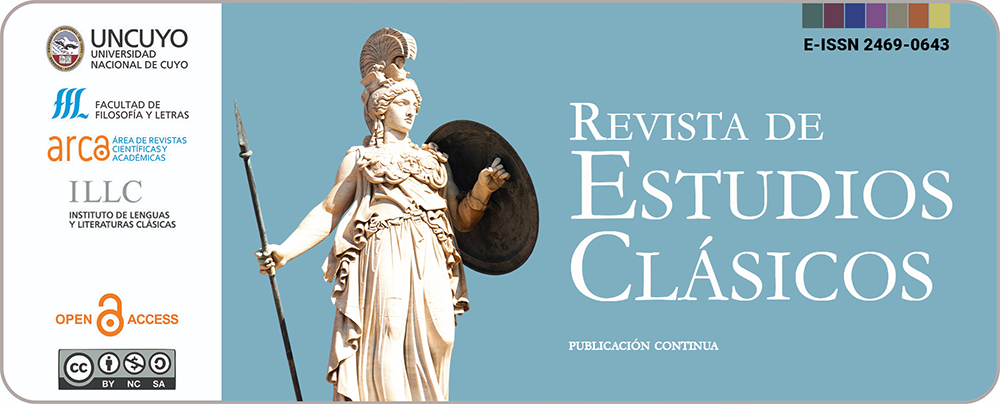 Imagen de inicio de la revista de Estudios Clásicos