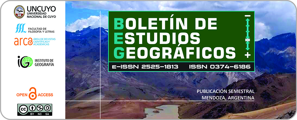 Portada del Boletín de Estudios Geográficos