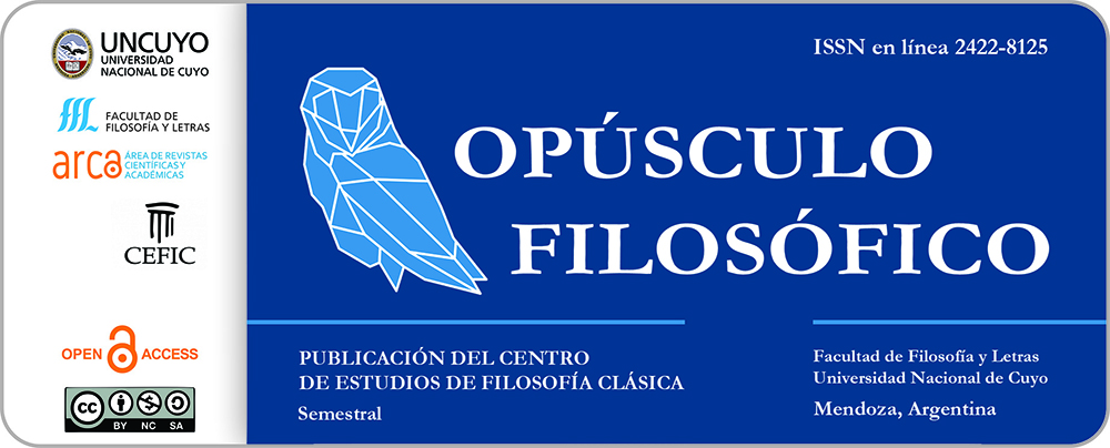Imagen de inicio de la revista Opúsculo filosófico