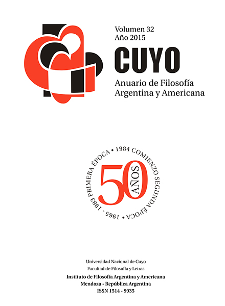 CUYO. Anuario de Filosofía Argentina y Americana